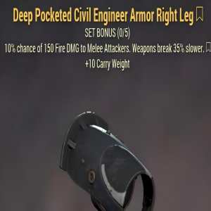 Deep Pocketed Civil Engineer Armor Right Leg